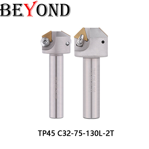 TP45 C32-75-130L-2T Chamfering Tool Bar for CNC – 45° Angle, 50-75mm Chamfer Range