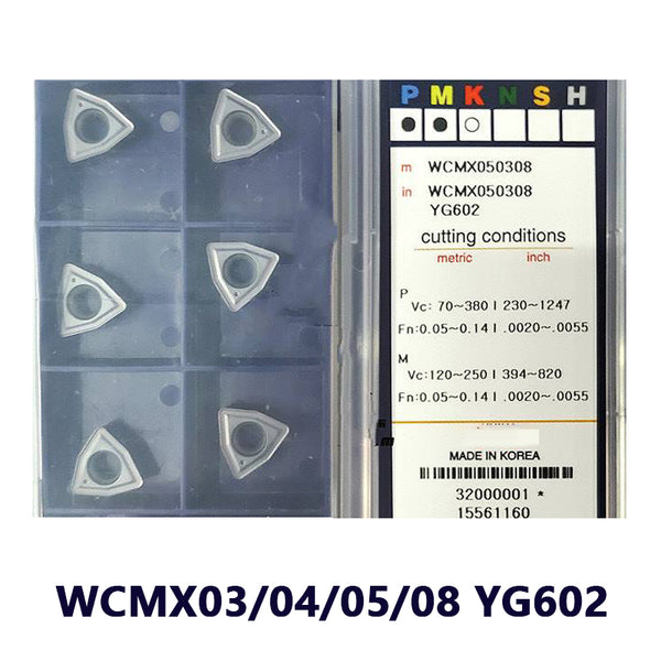 U Drill Inserts WCMX030208 YG602 WCMX040208 WCMX050308 WCMX080412