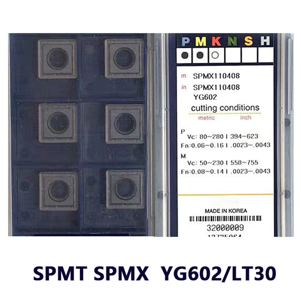 SPMX SPMT Original Carbide Inserts SPMX050204 SPMX060204 SPMX07T308 SPMX090408 YG602