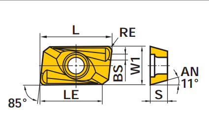  carbide insert dimensions