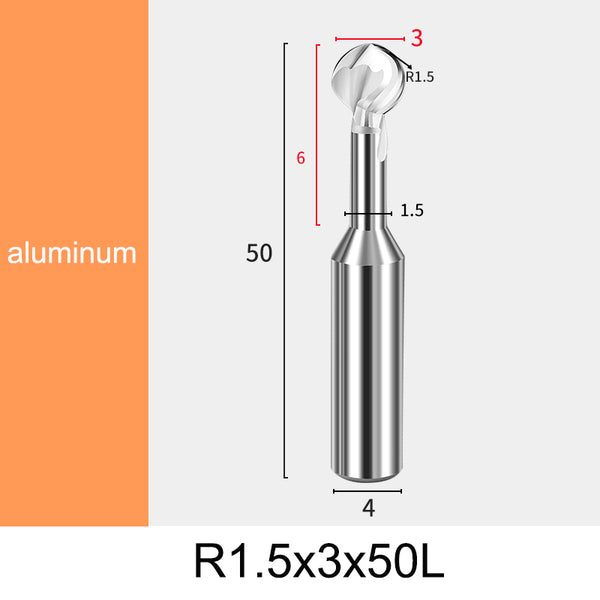 R1.5 (3mm) Aluminum Corner Rounding End Mill