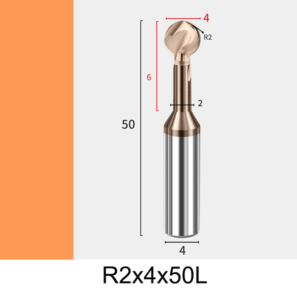 R2 (4mm) Steel Chamfer End Mill