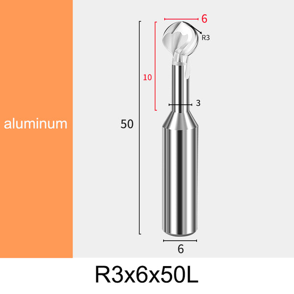 R3 (6mm) Aluminum Arc Chamfer Cutter