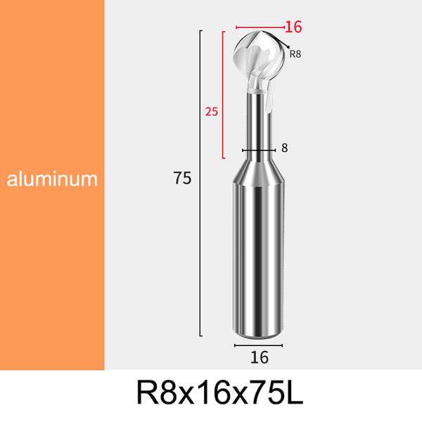 R8 (16mm) Aluminum Arc Chamfer Cutter