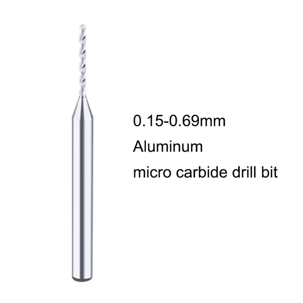Micro Solid Carbide Drill Bits 0.15-0.69mm for Aluminum