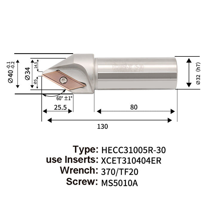 HECC31005R-30°-C32