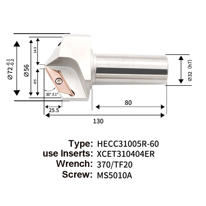 HECC31005R-60°-C32