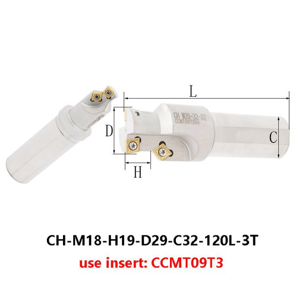 CH-M18-H19-D29-C32-120L-3T Countersunk Tool Bar – Nickel-Plated, High Precision