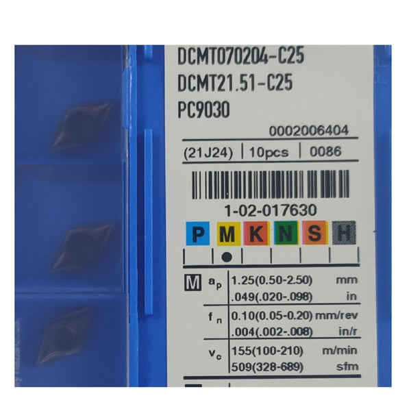 DCMT070204-C25 PC9030 (10pcs)