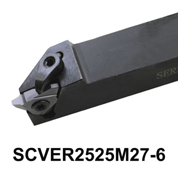 SCVER2525M27-6 CNC Lathe Thread Tool Holder – External Thread, Right-Cut, Compatible with 27VER Inserts