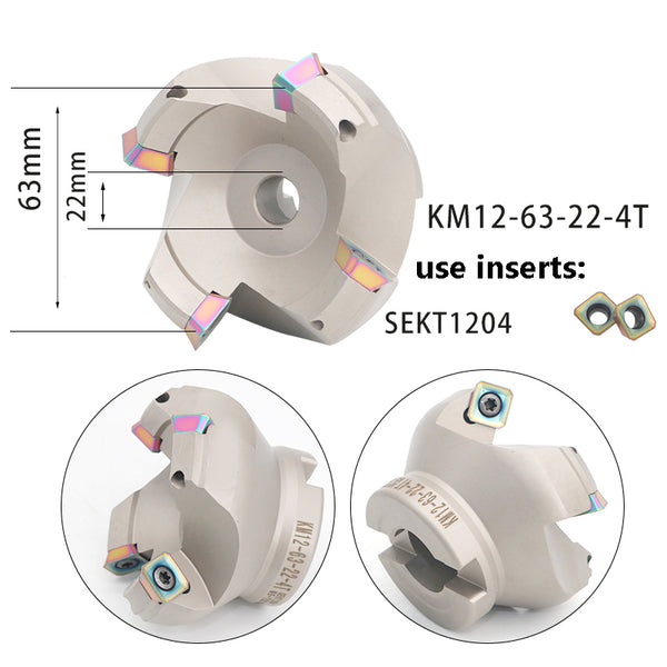 KM12-63-22-4T 45° Shell Type Milling Cutter Disc – Precision, Durable Steel Milling Tool