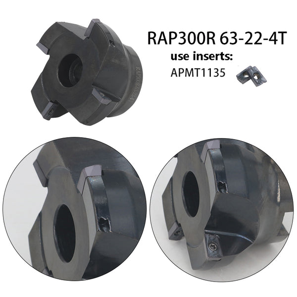 RAP300R-63-22-4T Waste Angle CNC Milling Cutter – High-Precision Face Milling Tool