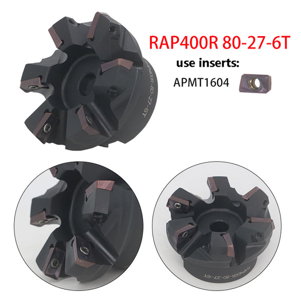 RAP400R-80-27-6T RAP75° CNC Milling Cutter Disc – Durable, Precision Milling Tool