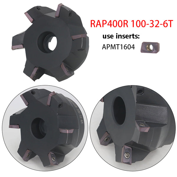 RAP400R-100-32-6T Waste Angle CNC Milling Cutter – Durable, High-Strength Cutter Disc