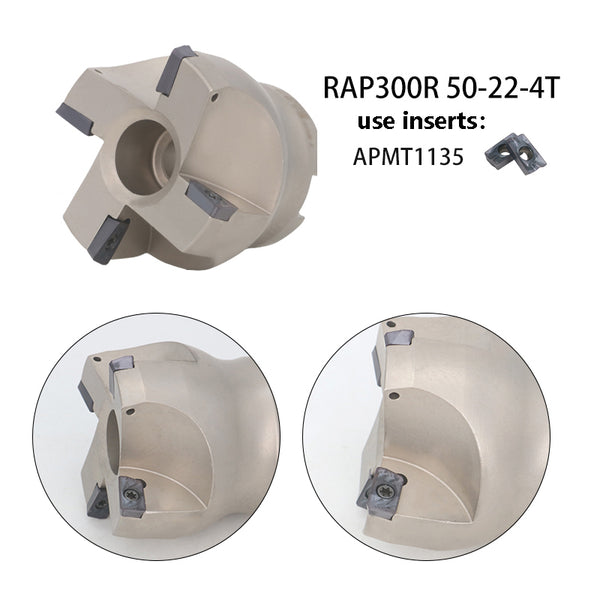 RAP300R-50-22-4T Waste Angle CNC Milling Cutter Disc – High Strength and Durability