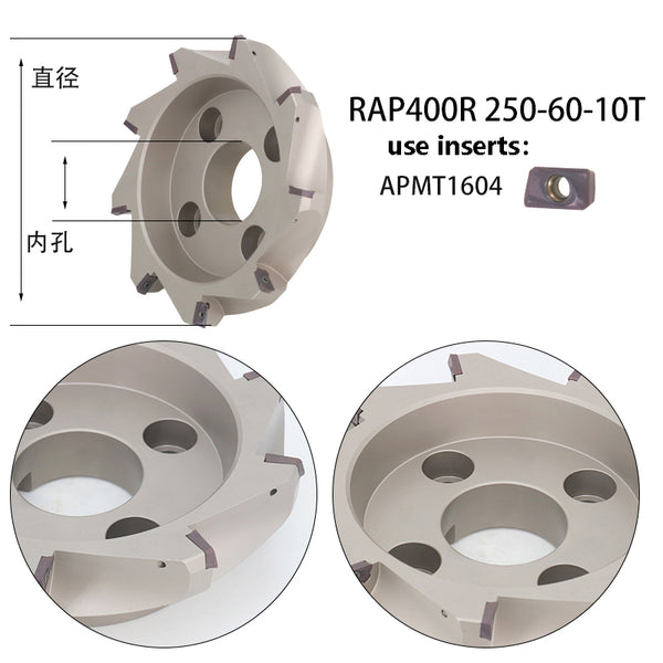 RAP400R 250-60-10T 75° Waste Angle CNC Milling Cutter – Precision Engineering