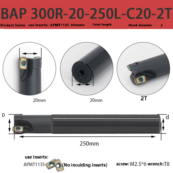 BAP300R-20-250-C20-2T Milling Cutter Bar | Durable, Precision-Engineered for Fast CNC Milling