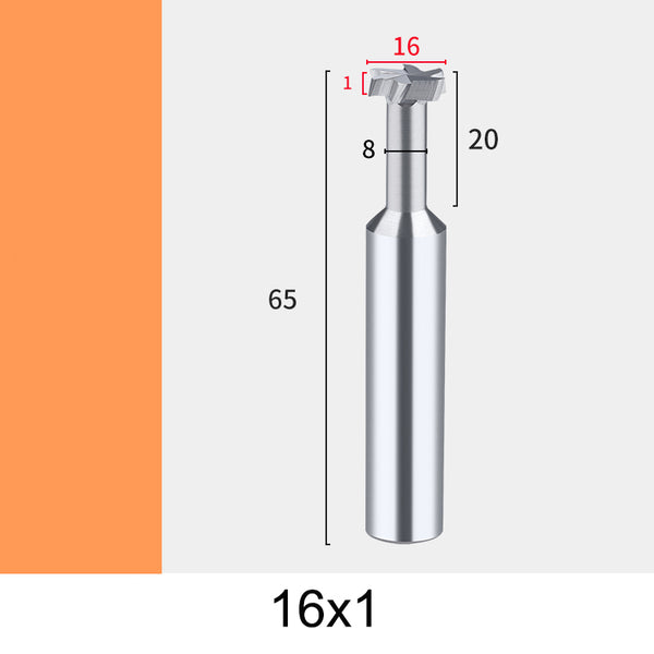 16mm Aluminum T-Slot Milling Cutter