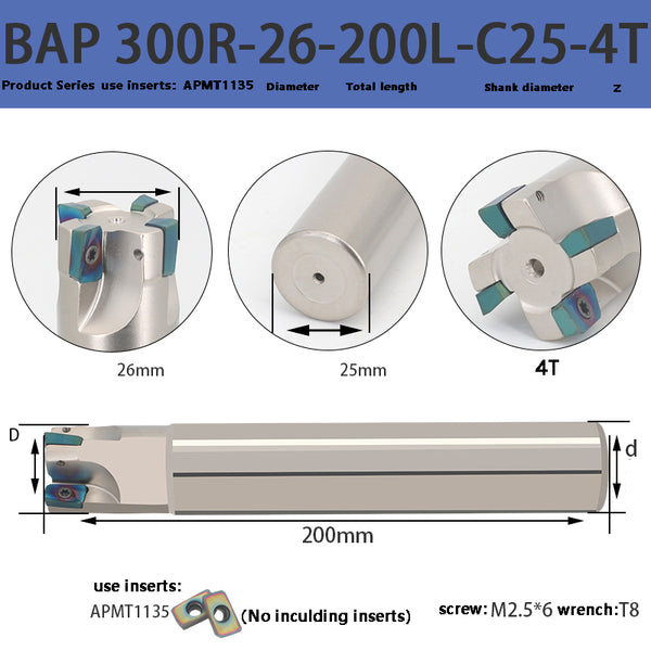 BAP300R-26-200-C25-4T